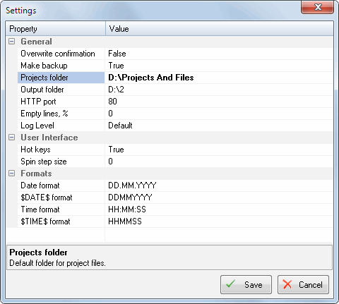 DTM Flat File Generator: Product Settings