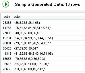 Test array generation with DTM Data Generator: $RintN function call results