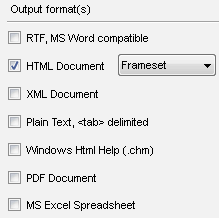 DTM Query Reporter: output format options