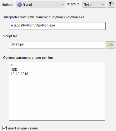 DTM Data Generator: by Script data generation method