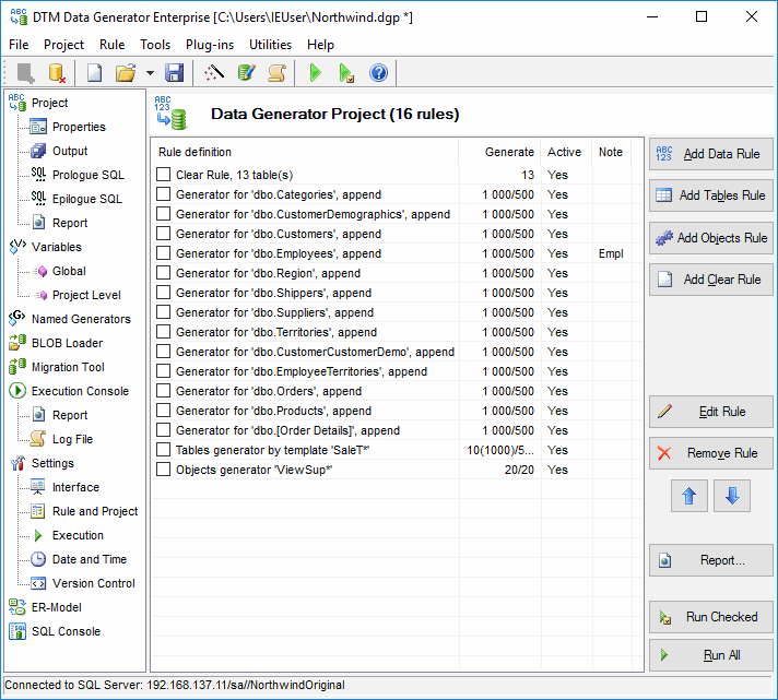 DTM Data Generator Enterprise screenshot