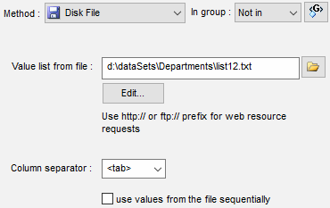 DTM Data Generator: select group definition fill method