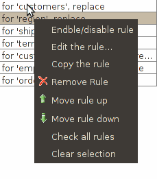DTM Data Generator Runtime (Multiplatform Edition): rule list context menu