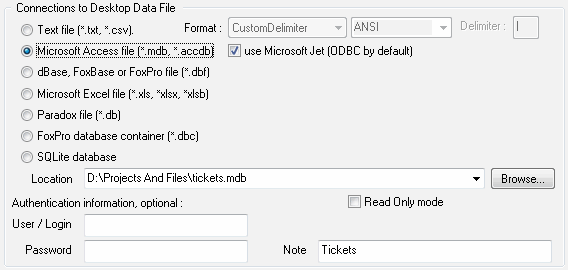 desktop file connection properties