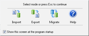 DTM Migration Kit: welcome screen