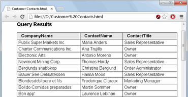 DTM Query Reporter: export to static HTML page