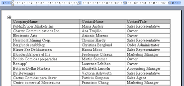 DTM Query Reporter: export to MS Word Document sample