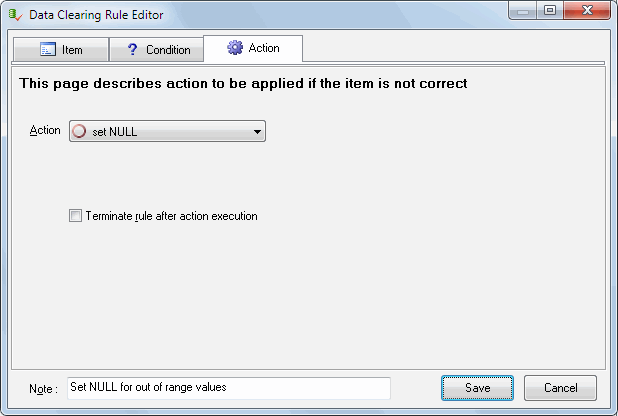 DTM Data Scrubber: data scrubbing or cleaning rule